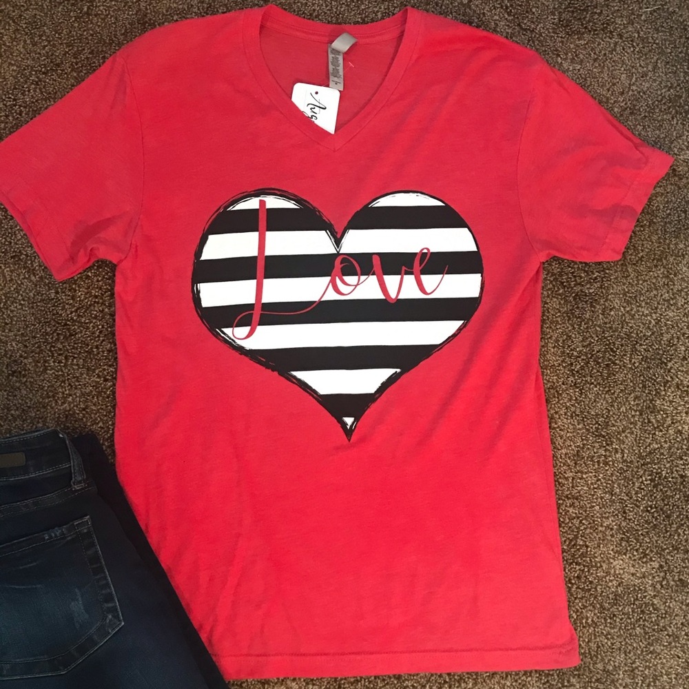 NWT Red Love T-shirt from August Bleu